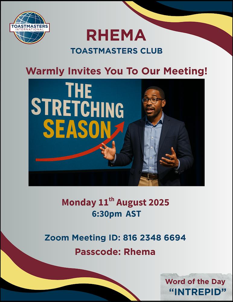 Next general meeting of... - Toastmasters Trinidad & Tobago | Facebook