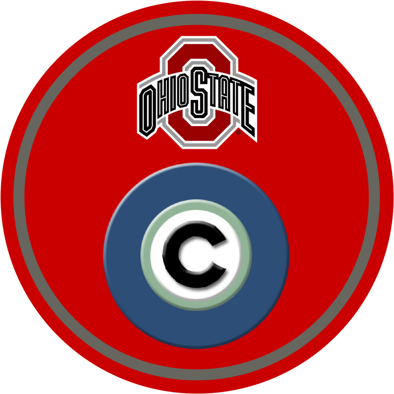 Brutus Buckeye draws ‘Script Ohio’ after crossing out the ‘M’ in ...