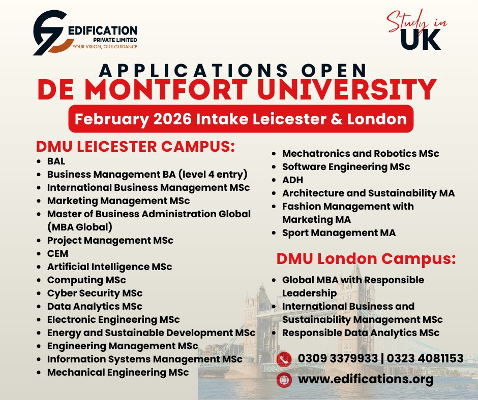 The Edification - 🎓 Study in the UK – February 2026 Intake Now Open! 🇬🇧 ...