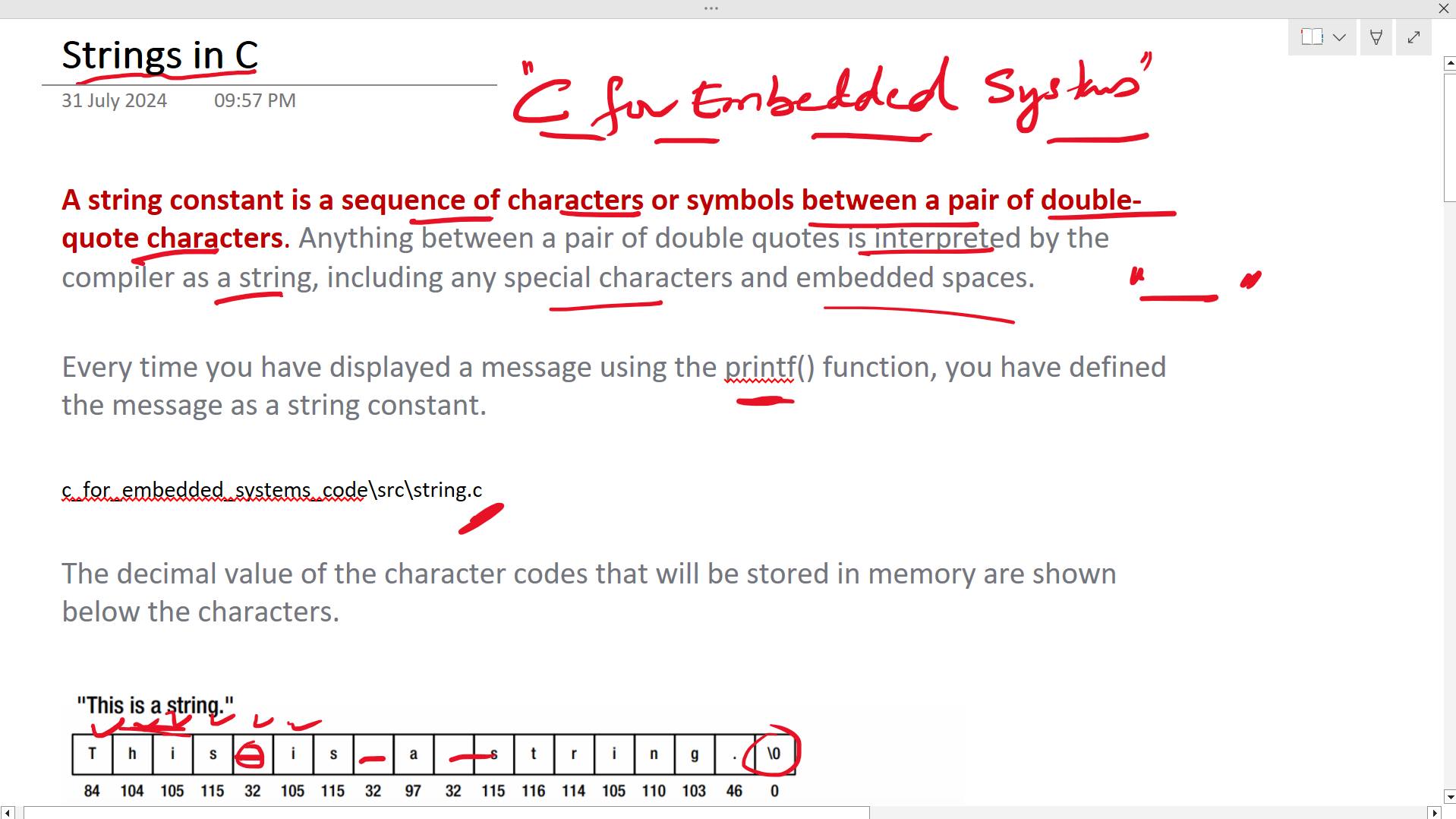 Embedded - **Strings in C - Part 1 #cforembeddedsystems** **A string ...