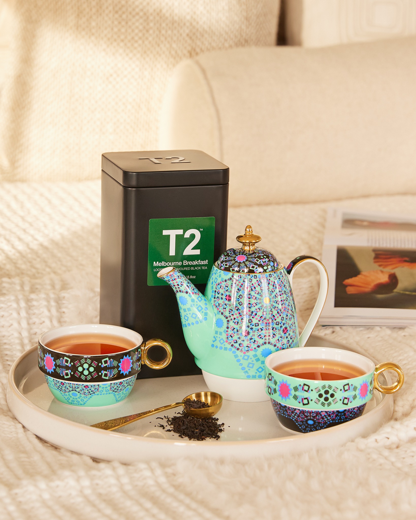 T2 Tea - This psychedelic tea set is an absolute feast of...