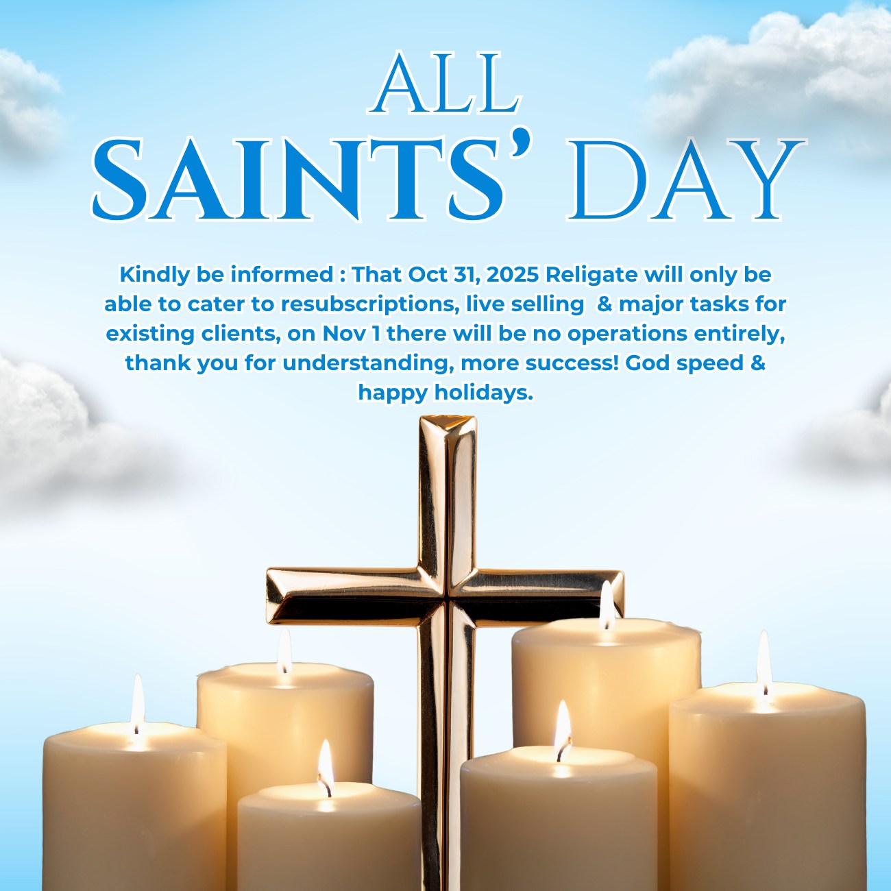 Religate - Kindly be informed : That Oct 31, 2025 Religate... | Facebook