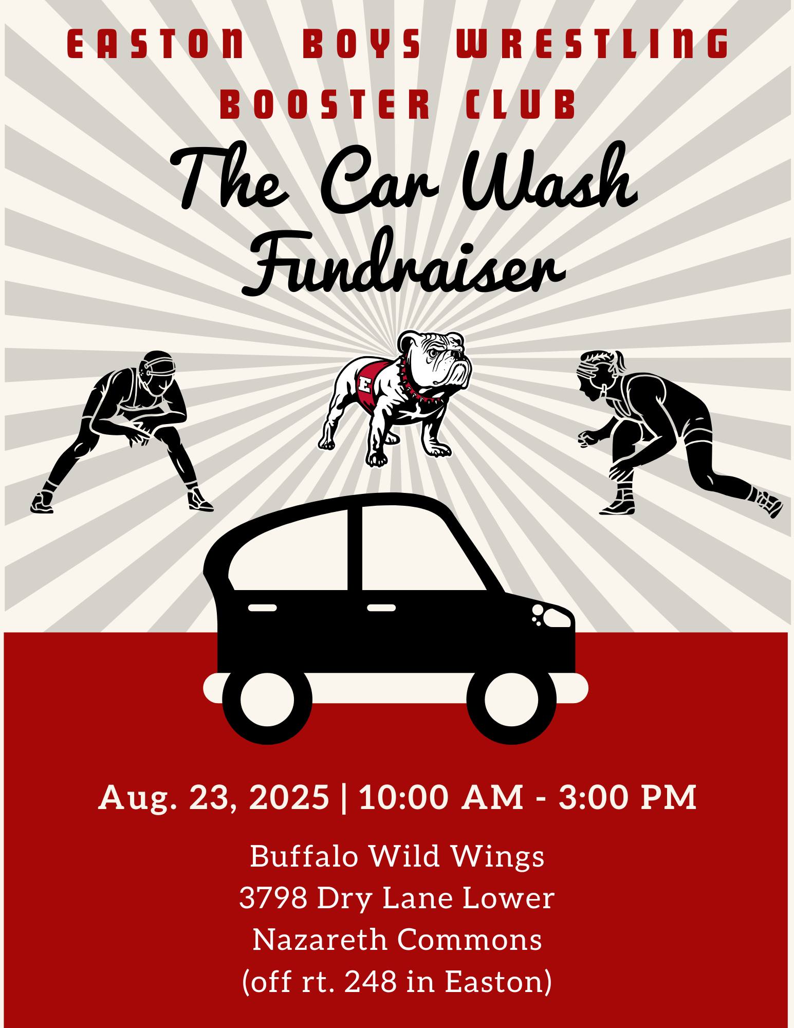 Easton - You've seen the wrestle; now see them wash a car! Come out ...