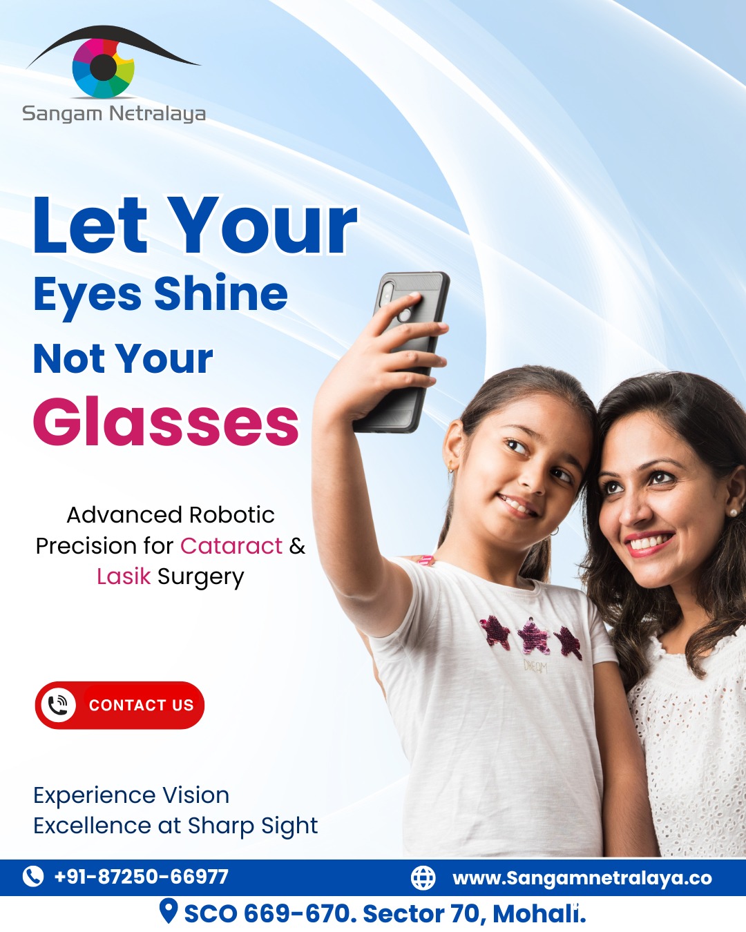 Sangam - Let Your Eyes Shine, Not Your Glasses! 👀 Say goodbye to specs ...