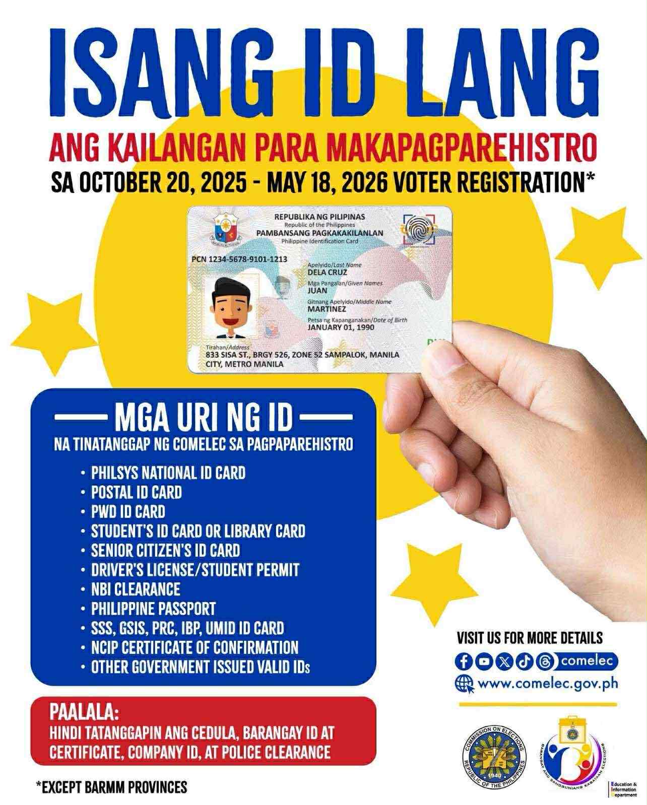 Bagong - ISANG ID LANG, MAKAKABOTO KA NA! Simula October 20, 2025 ...