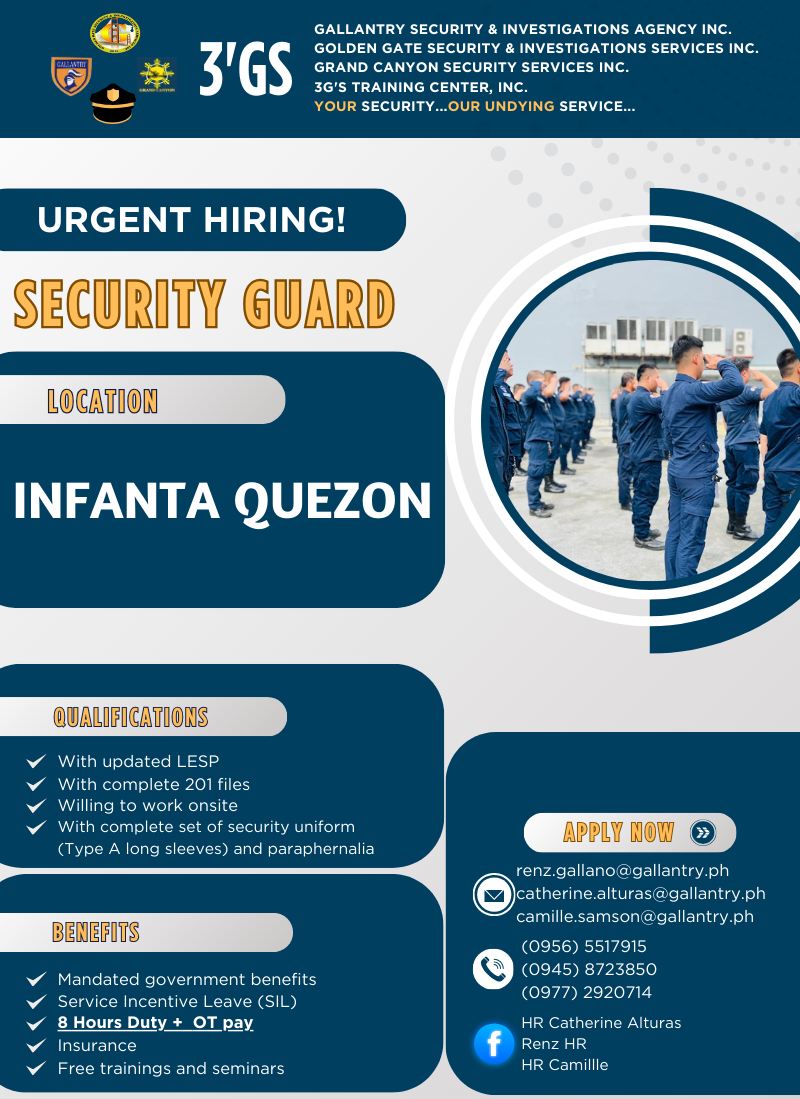 Golden - 𝗔𝗣𝗣𝗟𝗬 𝗡𝗢𝗪📣 📌 Position: 𝗦𝗘𝗖𝗨𝗥𝗜𝗧𝗬 𝗚𝗨𝗔𝗥𝗗‼️ 📍 Location: 𝐈𝐍𝐅𝐀𝐍𝐓𝐀 ...