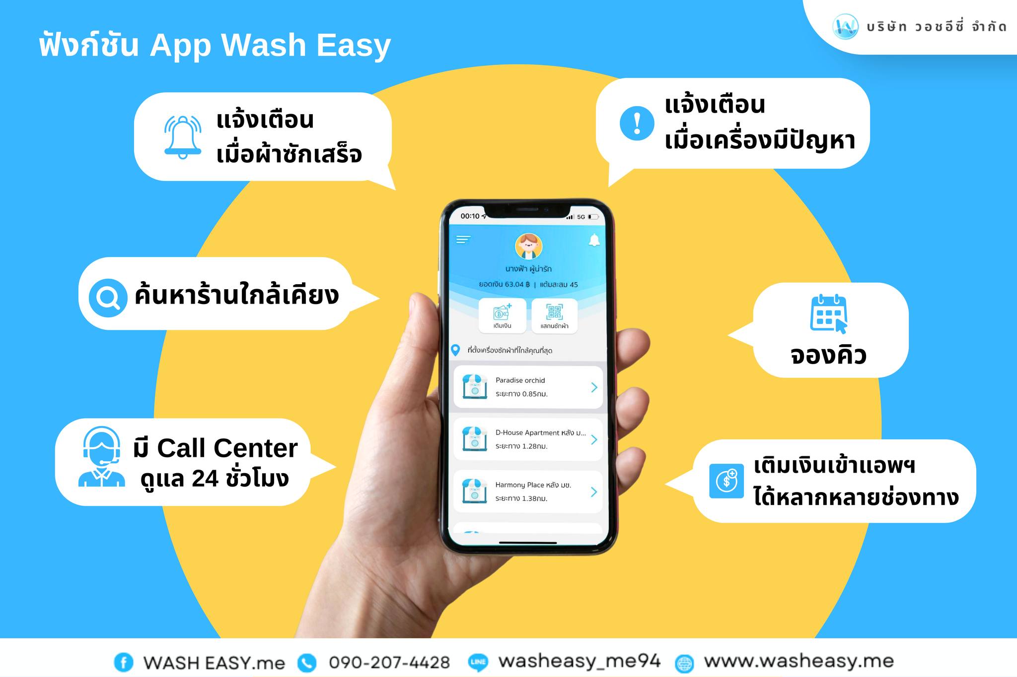 WASH - แอพ wash easy มีติดเครื่องแล้วดียังไง? 💙 การซักผ้าของคุณจะ easy ...