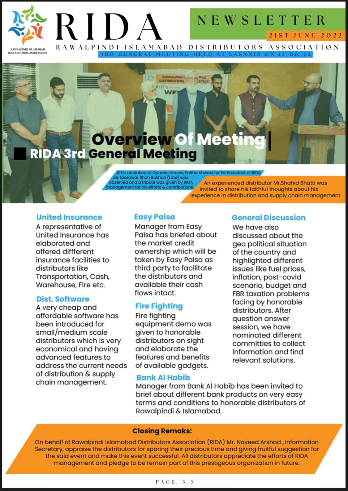 RIDA -Rawalpindi Islamabad Distributors Association