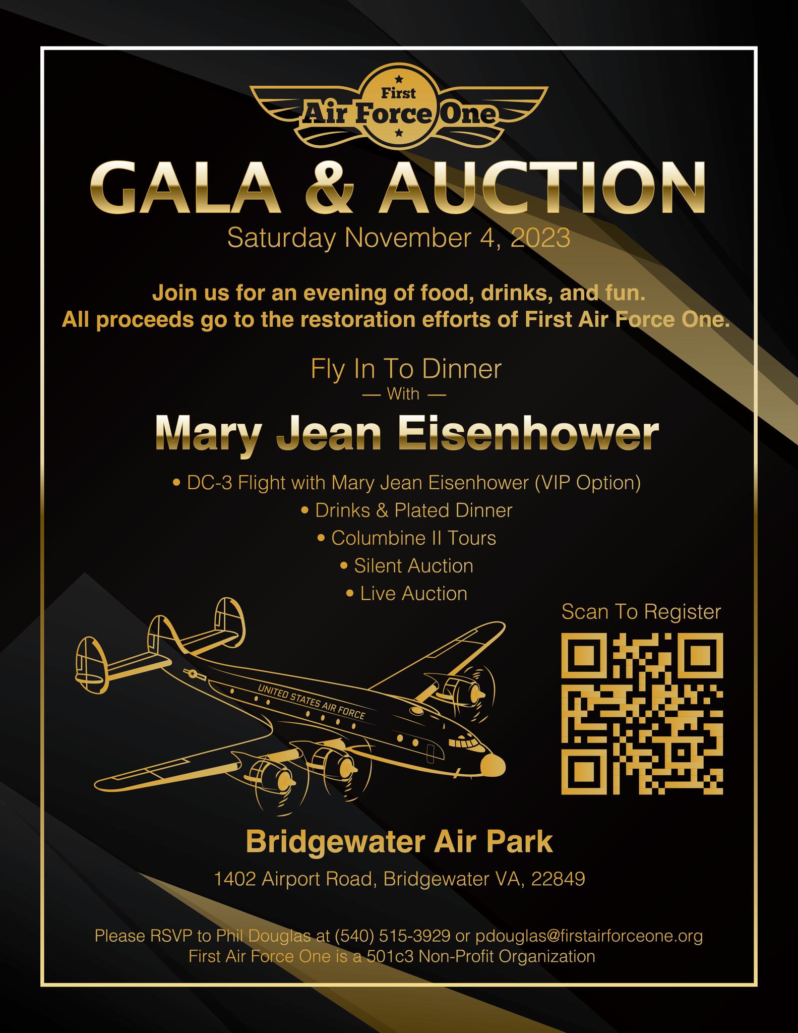 First - Our Gala and Auction event, hosted by Mary Jean Eisenhower is ...