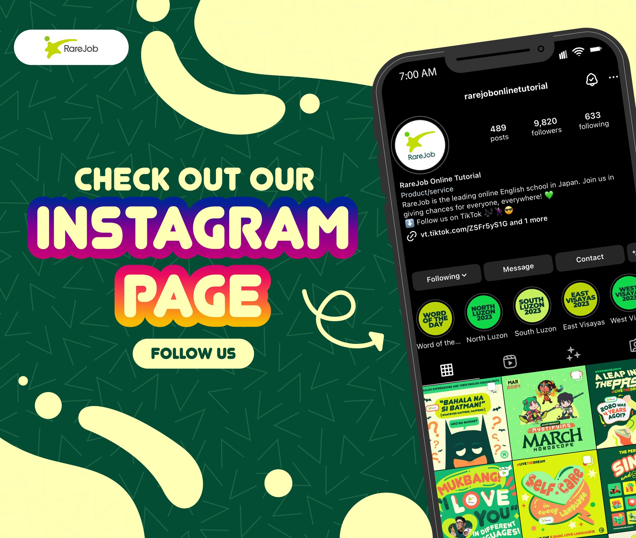Our Instagram account... - RareJob Online Tutorial | Facebook
