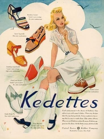 1940s Kedettes Print Ad Sponsored by the United States Rubber
