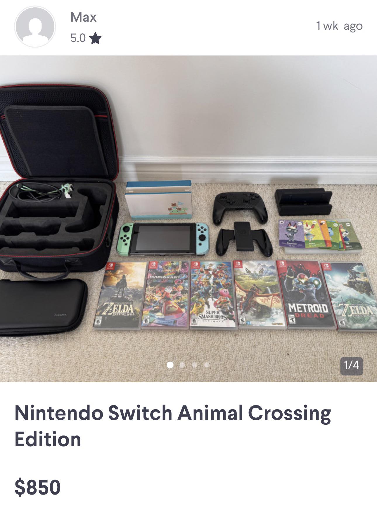 Overpriced Nintendo Switch for sale