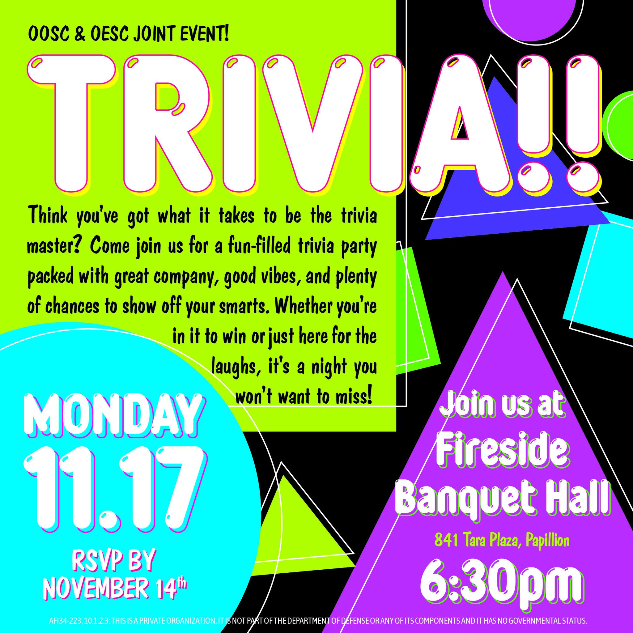 Trivia bragging rights... - Offutt Officers' Spouses' Club | Facebook