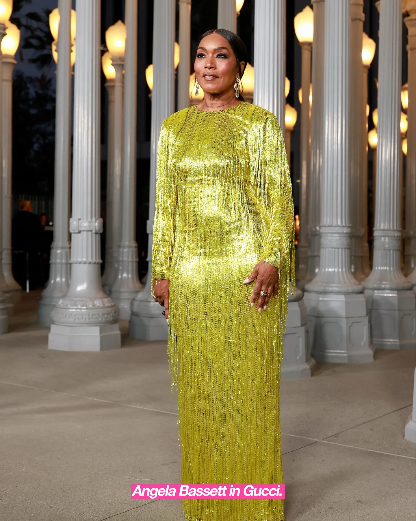 lorde gold dress wore #Versace to the 2025 #LACMA Art+Film Gala. Thoughts? 📸 Getty #lordedbd colour_brown
