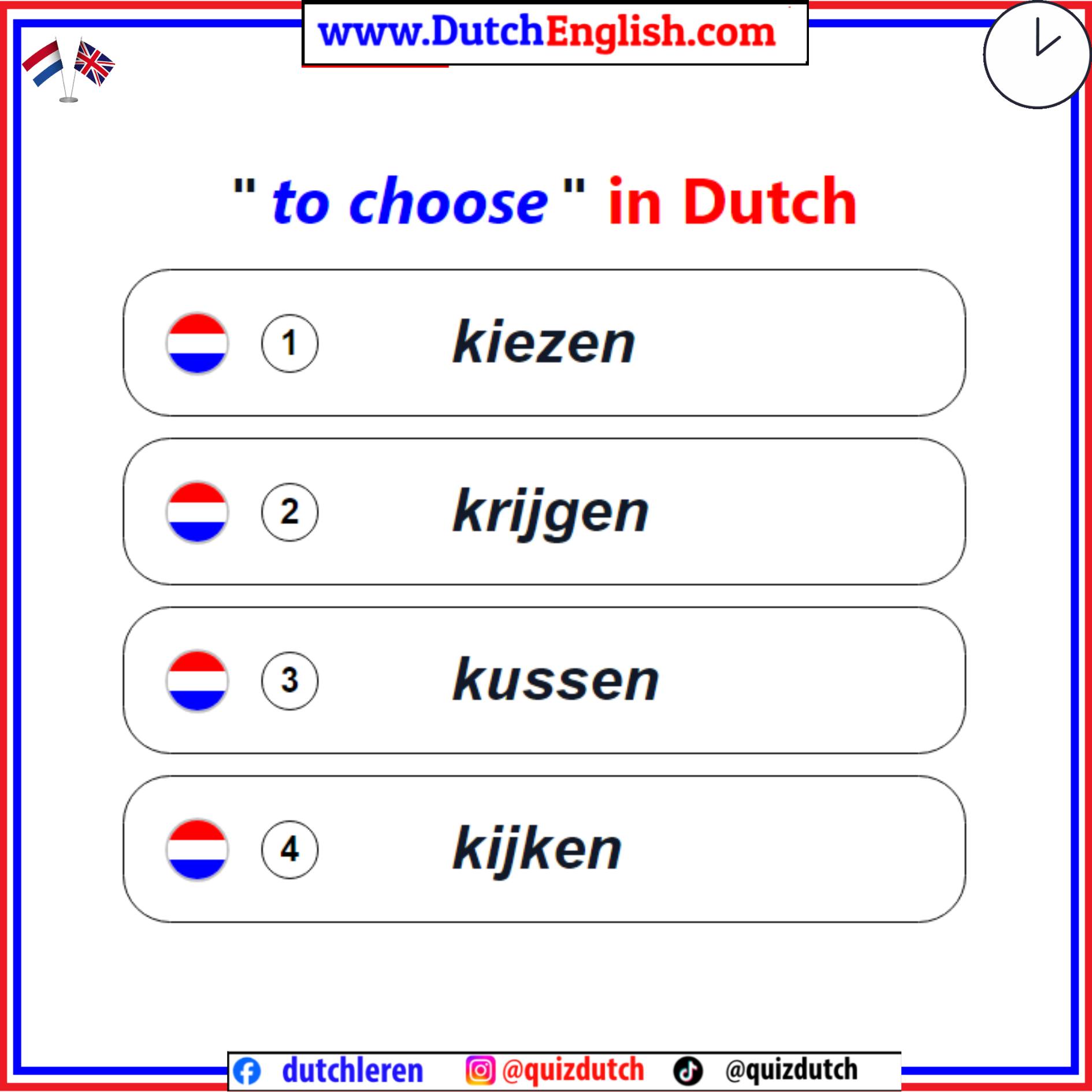 Dutch vocabulary #LearnDutch... - Nederlands leren | Facebook