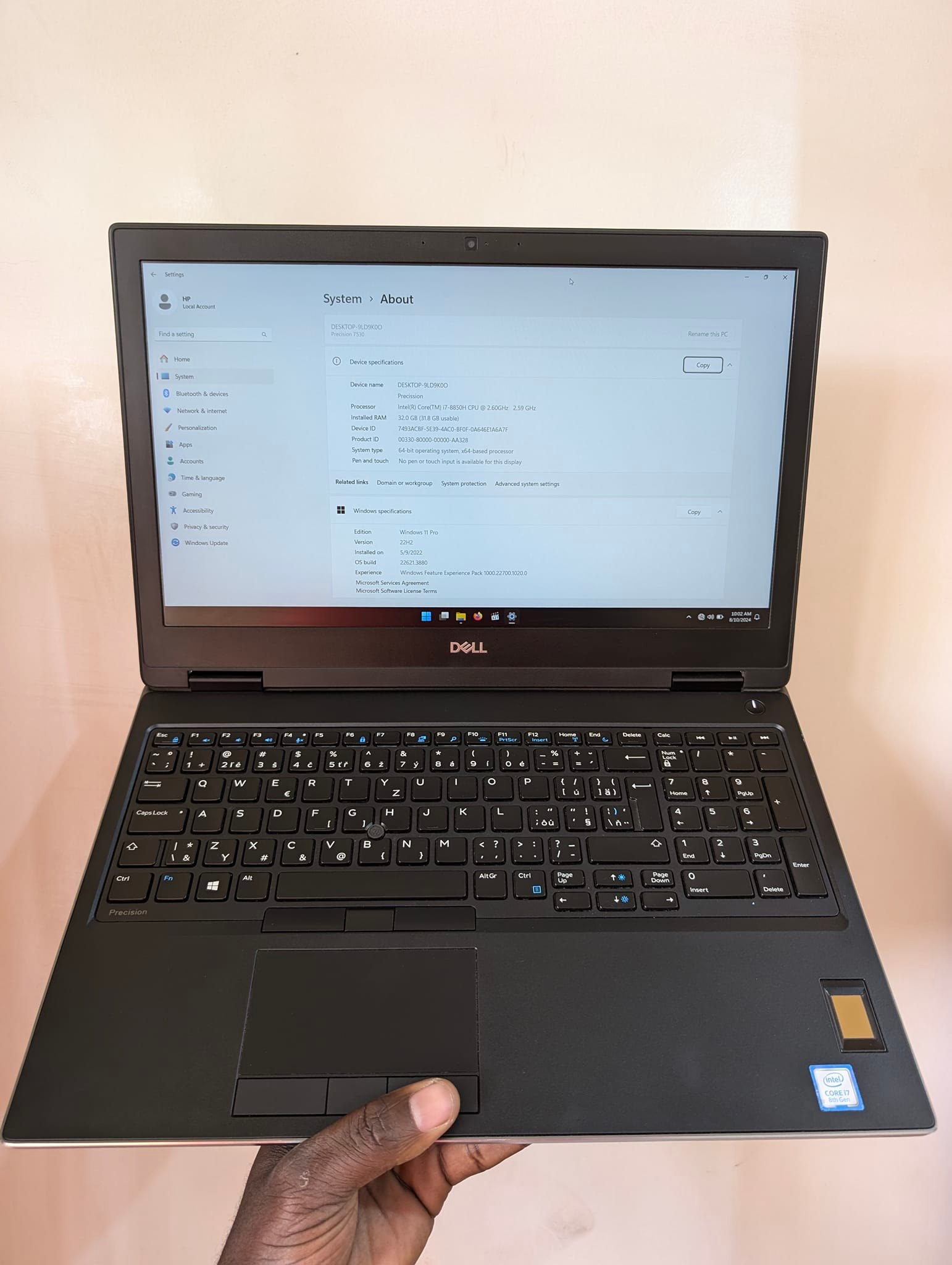 Dell Precision 7530 Intel Core i7 8th Gen 32GB RAM 480GB SSD 15.6 
