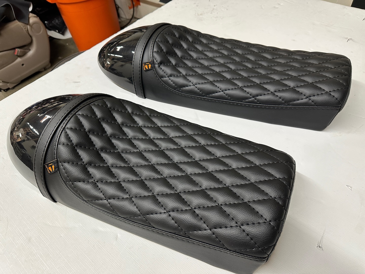Tuffside - Pair of black on black cafe racer seats finished ️ . . # ...