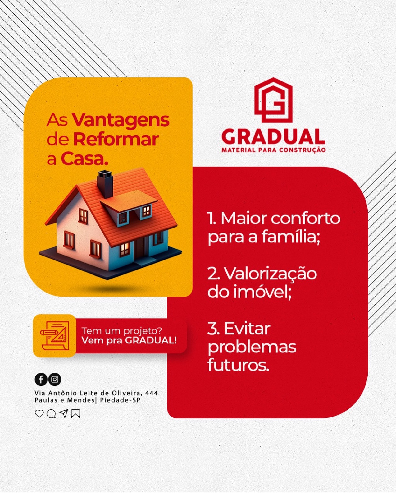 Maior conforto para a... - Gradual Material Para Construção | Facebook