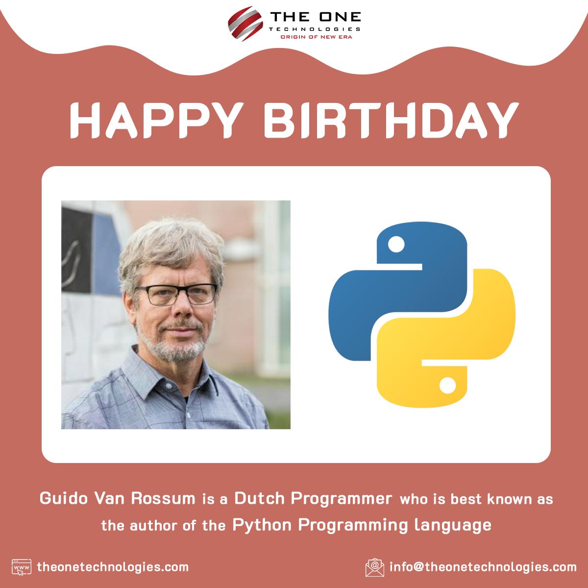 The One - Happy Birthday, Guido Van Rossum! Wishing the maestro behind ...