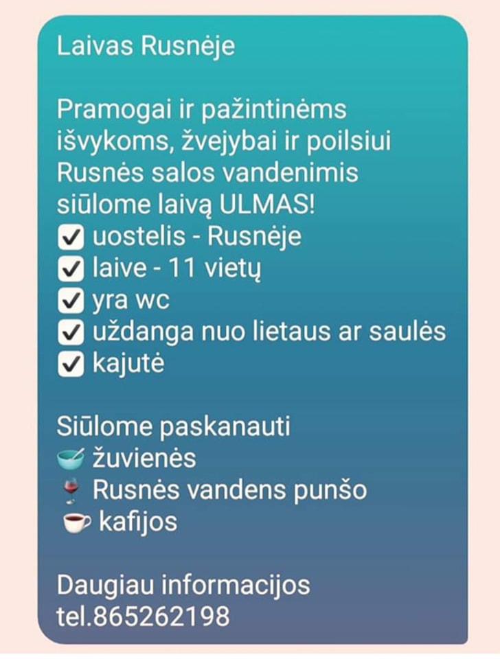 Laivas Rusnėje