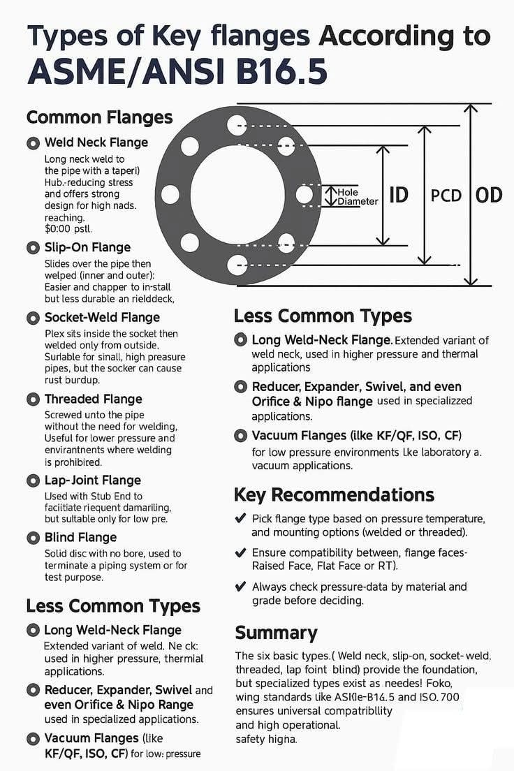 Welding Basic's - Types of Key flanges According to... | Facebook