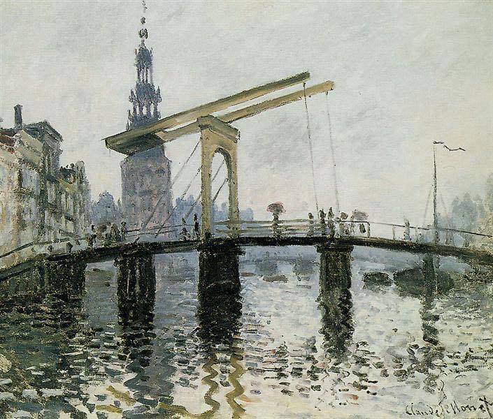 Claude Monet's The Bridge, Amsterdam painting