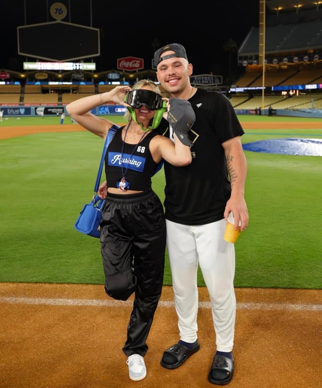 Baseball - Los Angeles Dodgers star Dalton Rushing celebrates the team ...