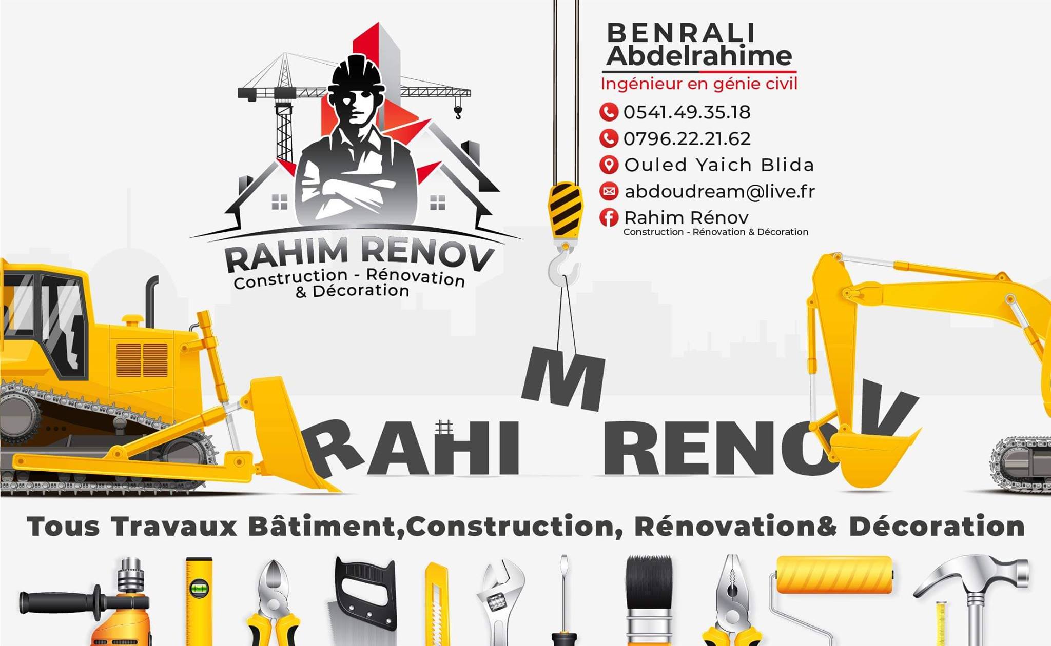 Rahim Rénov - Construction,Rénovation & Décoration - | Blida