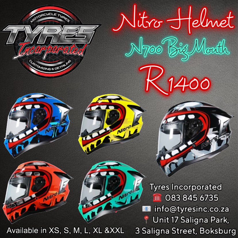 The Nitro N700 Helmet Big Mouth... - Tyres Incorporated | Facebook