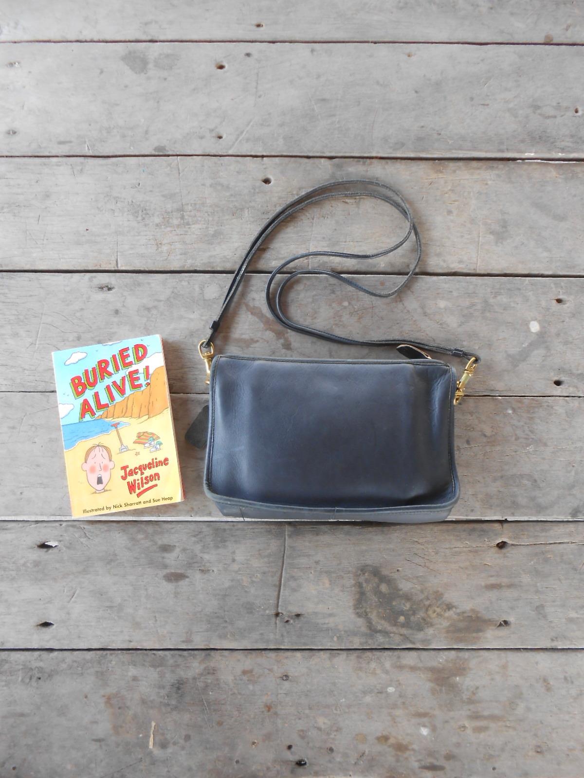 Vintage COACH Bag No.353-0616 / Dark Navy / Leather Crossbody Bag 
