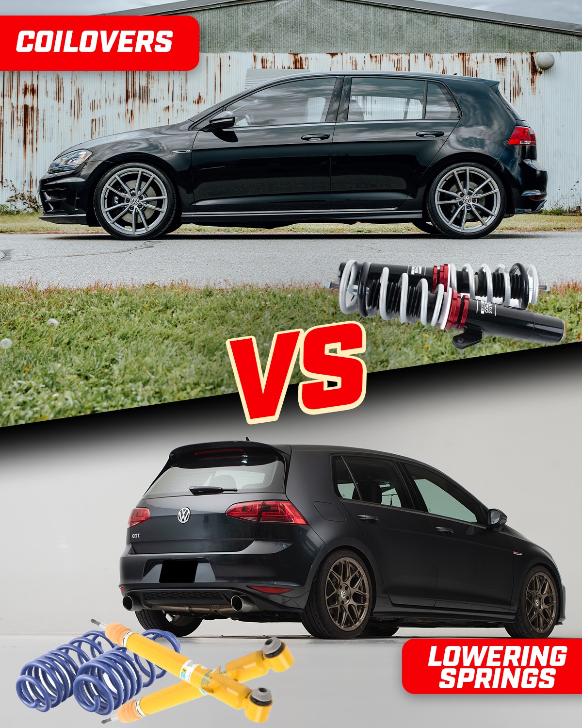 VW Golf 7 GTI dropped on our VOGTLAND lowering springs🔥 Article