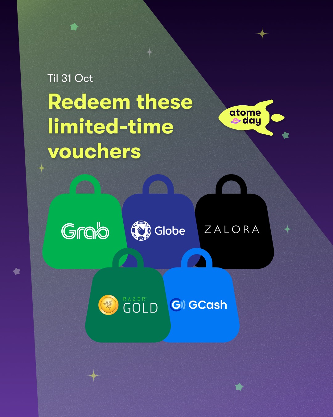 Atome - Redeemed your vouchers already? 🎟️ Swipe through... | Facebook