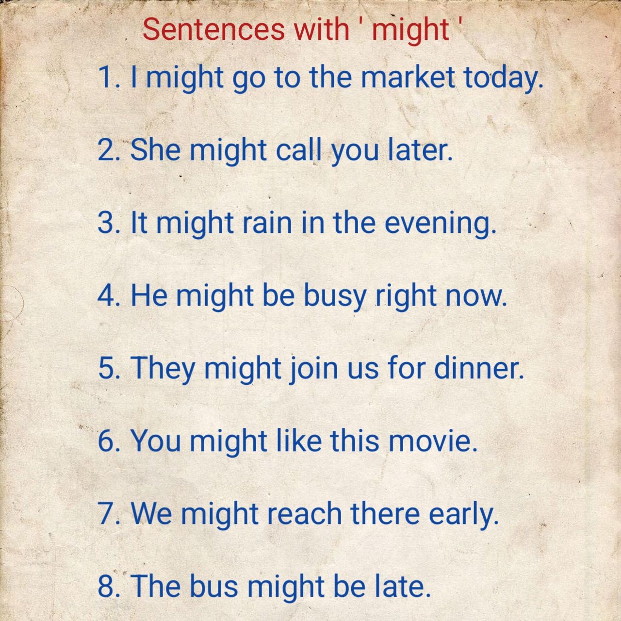 Learn English Easily | Sentences with ' might ' #spokenenglish # ...