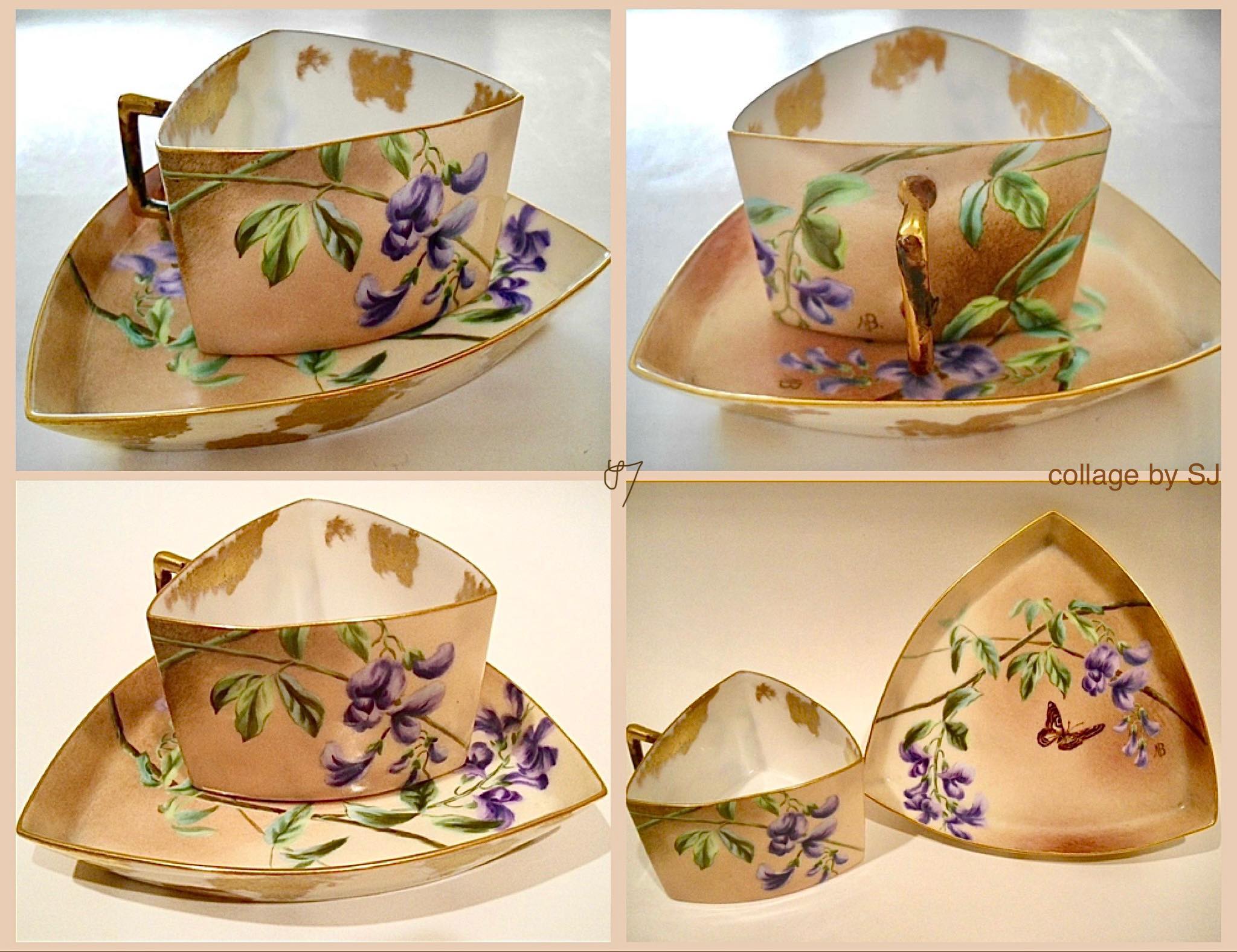 This porcelain cup and saucer was produced in Germany by the Royal  display picture 1
