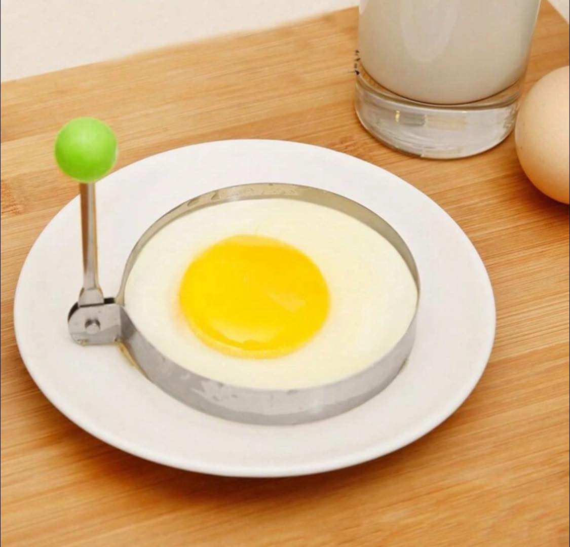 Juego De 4 Moldes Para Huevos Y Tortitas De Acero Inoxidable + Accesorios