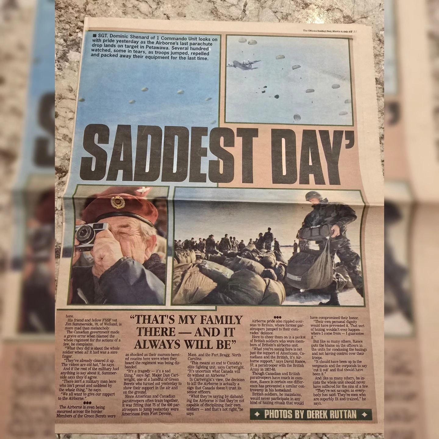 Right - The Canadian Airborne Regiment was done DIRTY by Canada's ...
