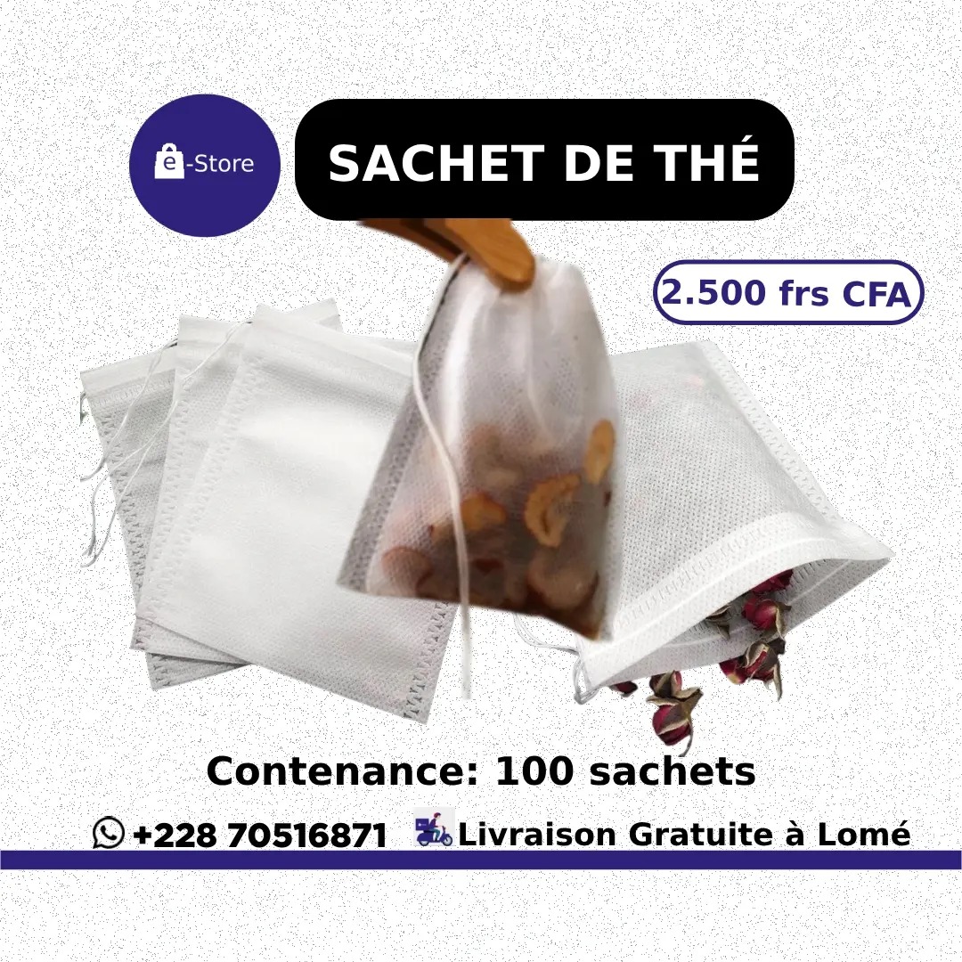 200 Sachets De Thé Vides En Papier - 7x5.5 Cm - Biodégradables Avec Ficelle - Pour Infusion Maison