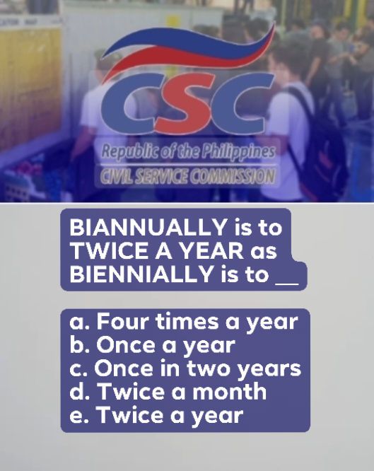 BIANNUALLY is to TWICE A YEAR... - Arturo Infornon Malag Jr. | Facebook
