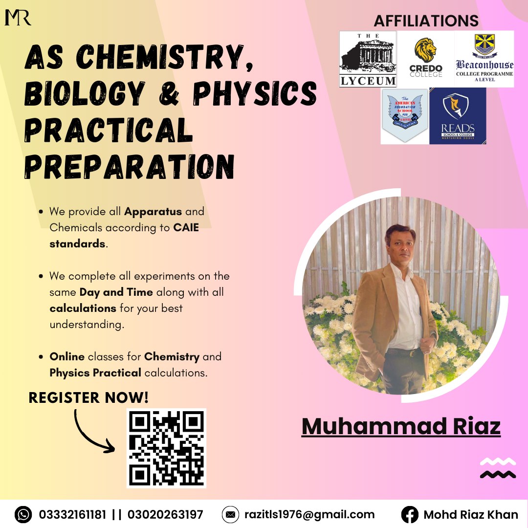 A-level Bio,Chem and Phys practicals with Sir Riaz