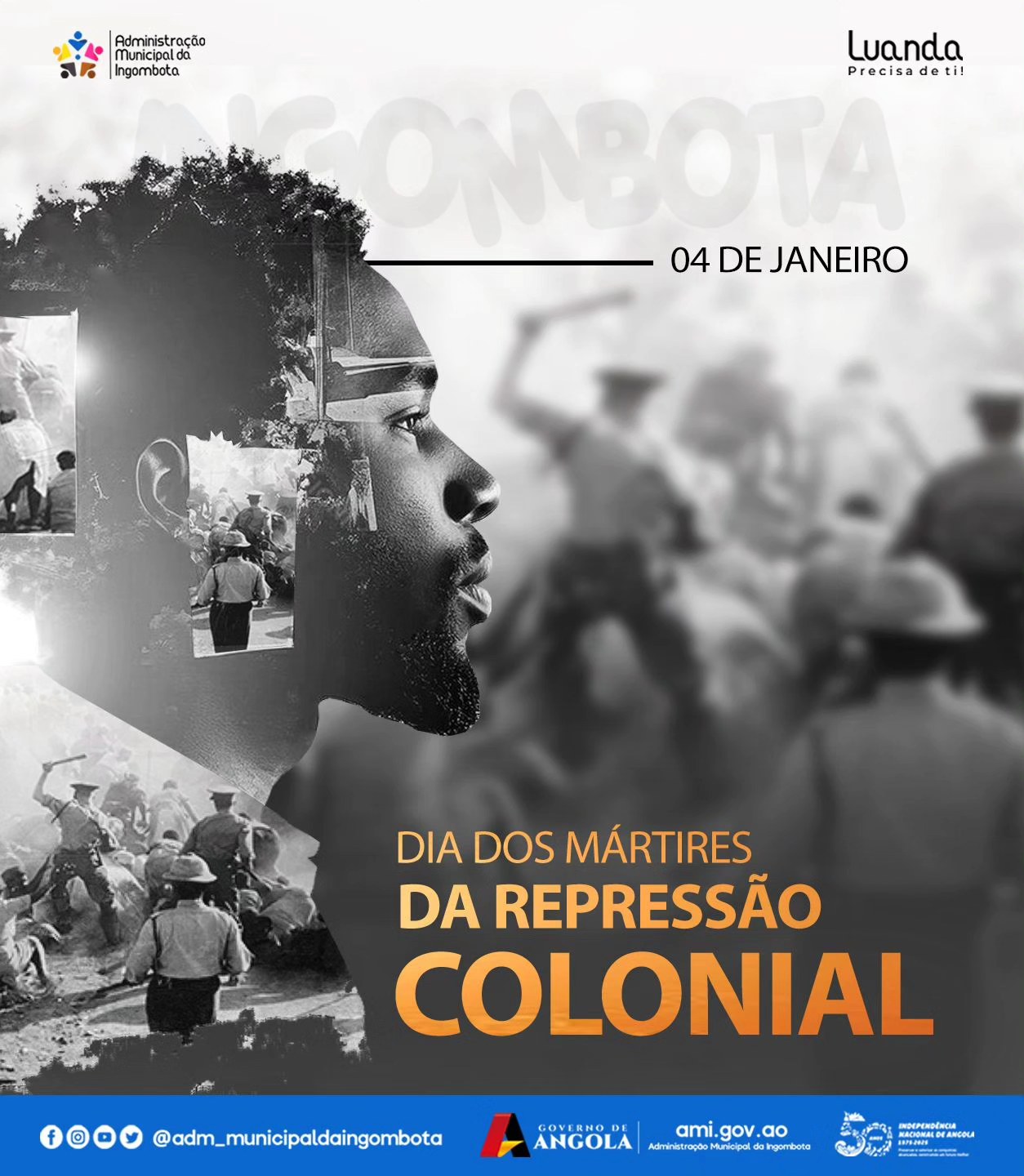 Adm - 4 DE JANEIRO | DIA DOS MÁRTIRES DA REPRESSÃO COLONIAL Angola ...
