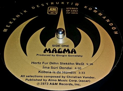 Magma's 1973 album Mekanik Destruktiw Kommandoh