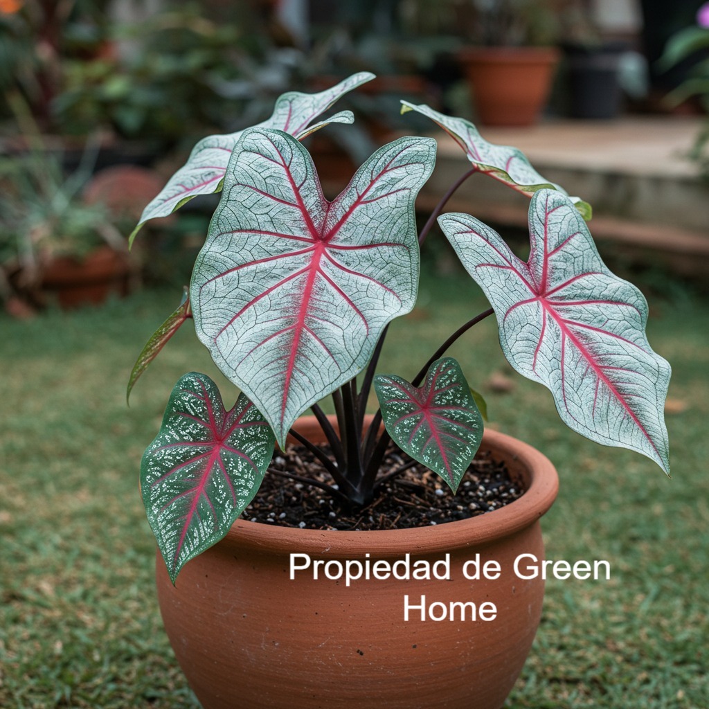 3 Plantas De Caladium Mix - Bulbos Perennes Con Hojas Coloridas, Ideales Para Sombra