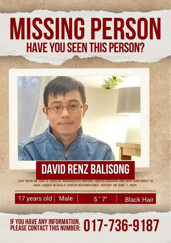 一名来自英国的17岁少年失踪了！有人见过他吗？... - 马铃薯叔叔日志 Uncle Kentang | Facebook