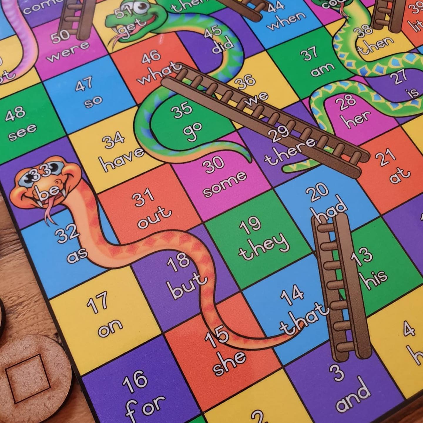 Kids Corner - 🐍 🪜 Our Snakes and Ladders Sight-word game...