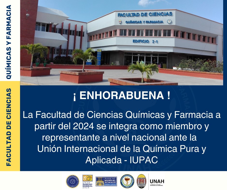 ¡ENHORABUENA!👏👏... - Facultad de Química y Farmacia - UNAH