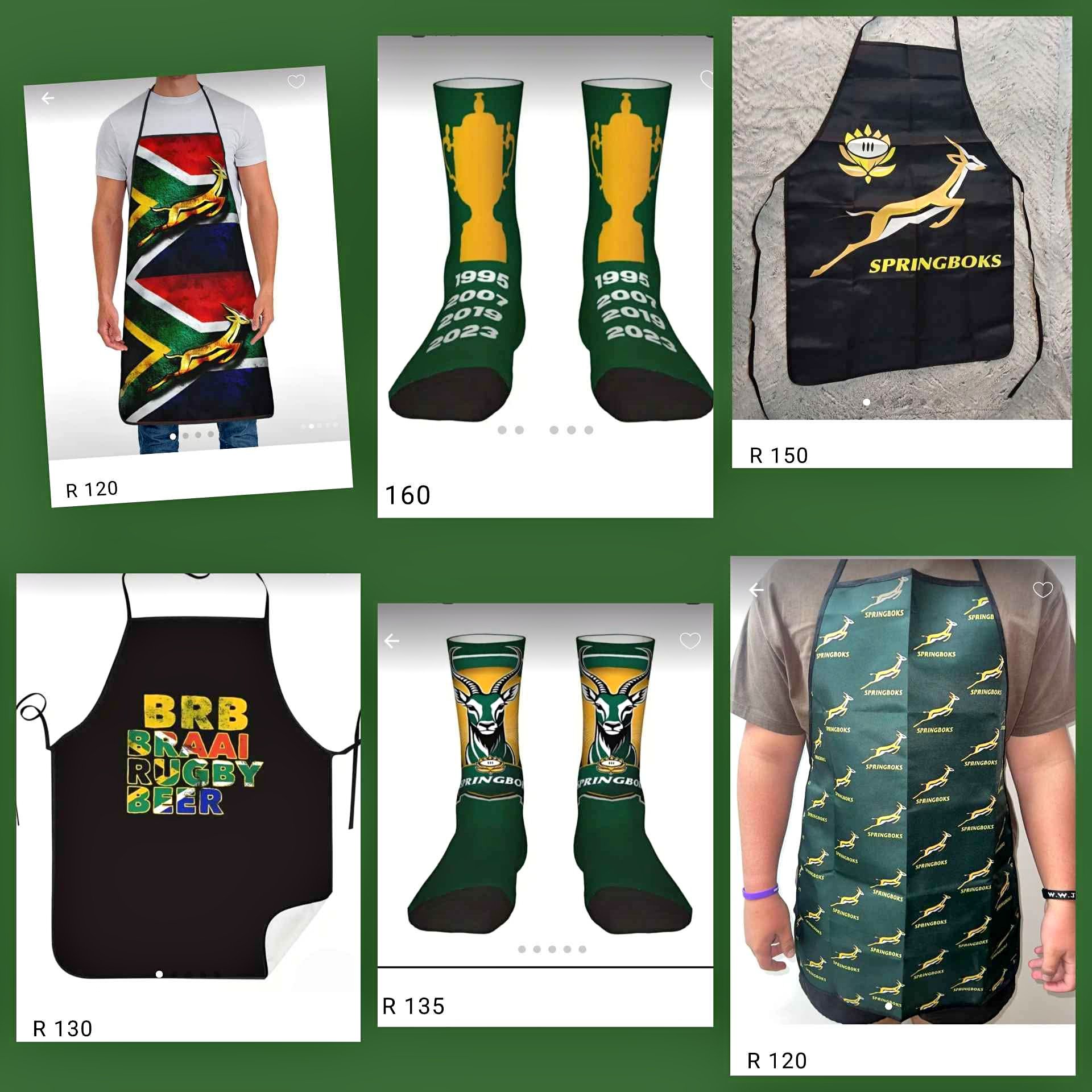 Springbok rugby socks and aprons for sale - Socks - Kempton Park ...