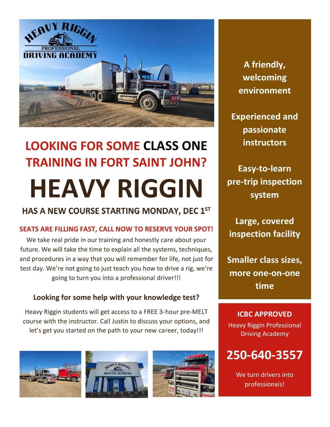 Heavy Riggin Professional Driving Academy | Fort Saint John BC