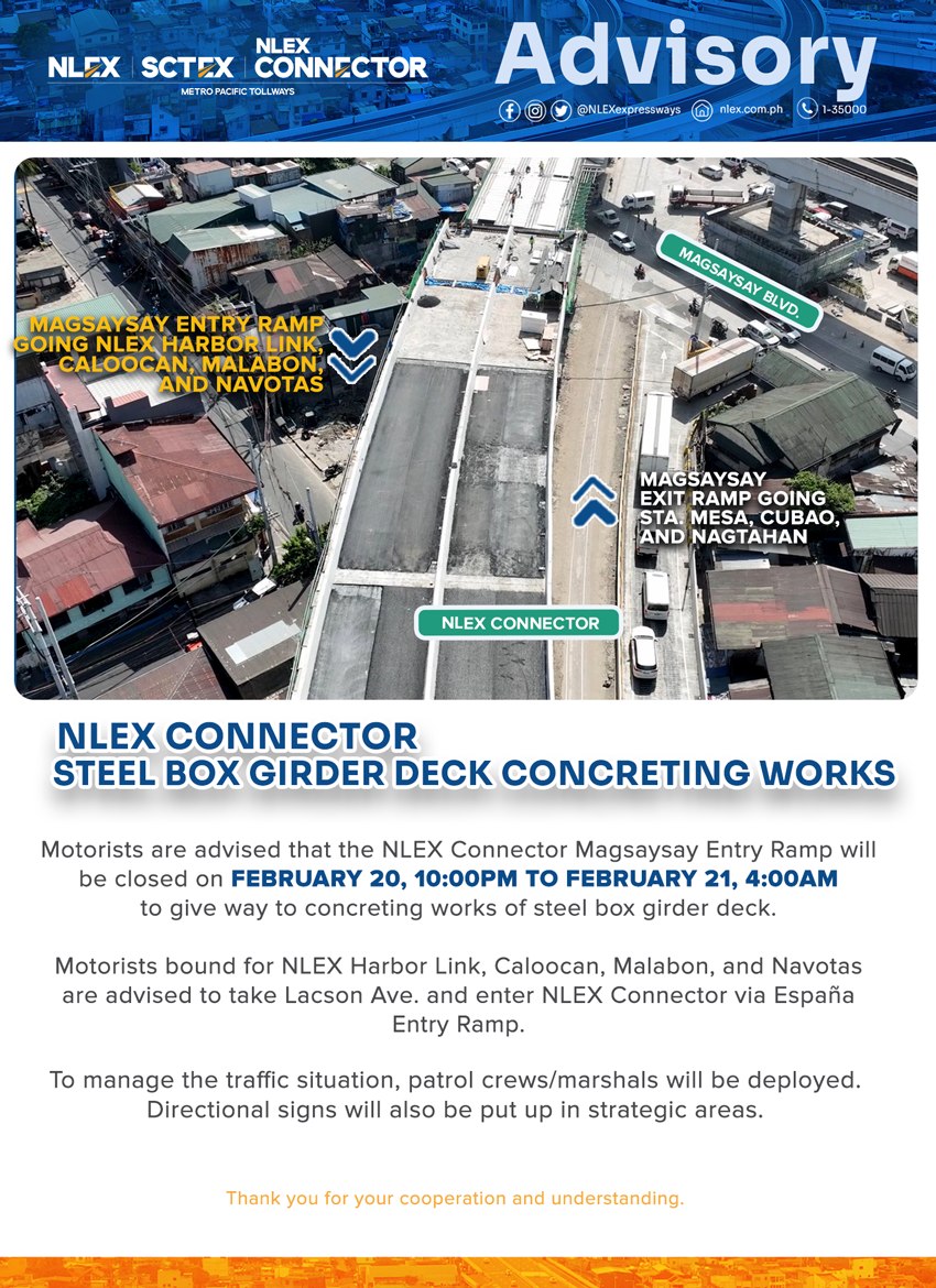 #NLEXMotoristAdvisory on NLEX Connector... - NLEX Corporation | Facebook