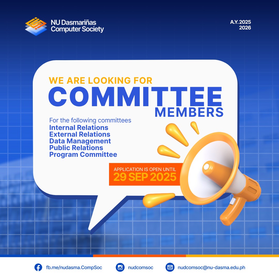 𝗥𝗘𝗖𝗥𝗨𝗜𝗧 𝗥𝗨𝗡 𝗥𝗘𝗢𝗣𝗘𝗡𝗘𝗗:... - NU Dasmariñas Computer Society | Facebook
