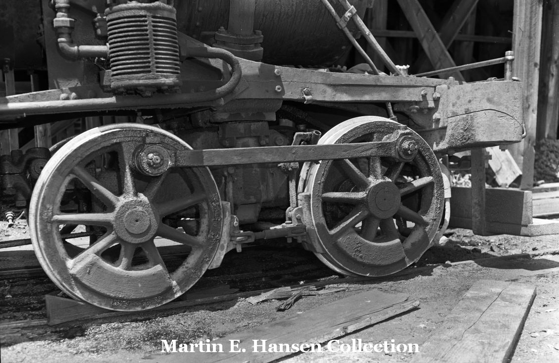 Coos Bay Lumber Co 3-truck Heisler #8 on a trestle near Camp #3 on
